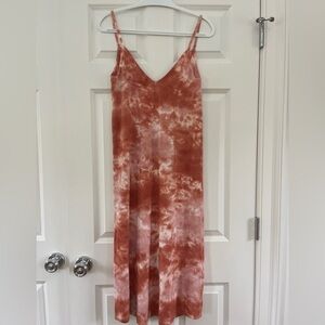 Burnt Orange Tie-Dye Zara Dress